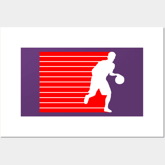 basketball attack (white) Wall Art by denip